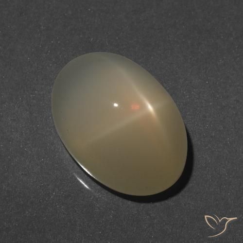 8.92ct Naturale Giallo chiaro Pietra di luna stellata, Ovale, Traslucido