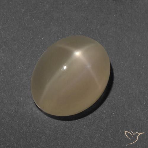 5.19ct Naturale Arancione marroncino Pietra di luna stellata, Ovale, Traslucido, Photo A
