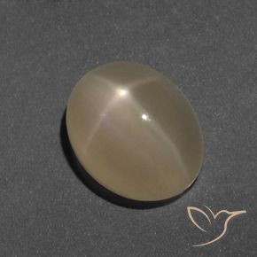 Pietra di luna stellata Arancione marroncino naturale da 5.19 ct, Ovale, Traslucido
