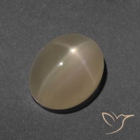 Pietra di luna stellata Arancione marroncino naturale da 5.19 ct, Ovale, Traslucido