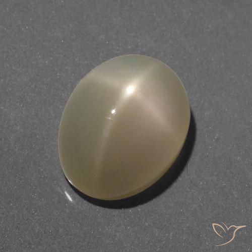 6.35ct Naturale Giallo chiaro Pietra di luna stellata, Ovale, Traslucido, Photo A