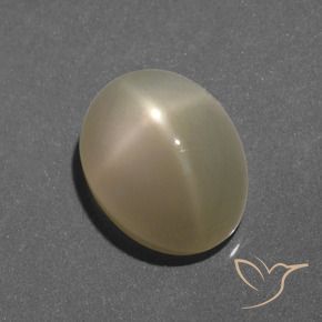 Pietra di luna stellata Giallo chiaro naturale da 6.35 ct, Ovale, Traslucido