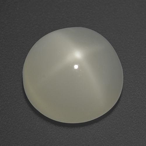 Pietra di luna stellata naturale bianco da 5,93 ct, taglio rotondo, traslucido