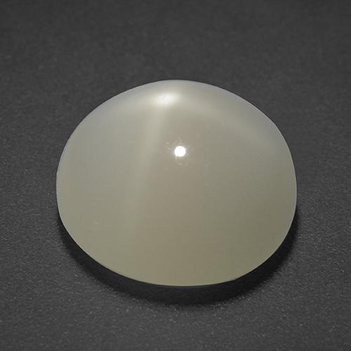 Pietra di luna stellata naturale bianco da 5,93 ct, taglio rotondo, traslucido