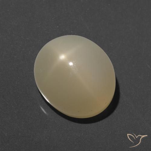7.49ct Naturale Giallo chiaro Pietra di luna stellata, Ovale, Traslucido, Photo A