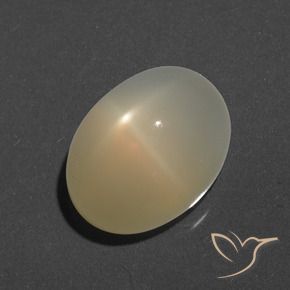 Pietra di luna stellata Giallo arancio naturale da 7.71 ct, Taglio ovale, Traslucido