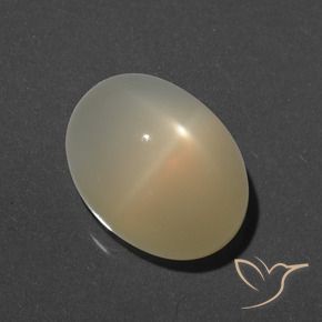 Pietra di luna stellata Giallo arancio naturale da 7.71 ct, Taglio ovale, Traslucido