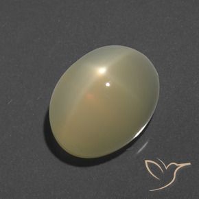 Pietra di luna stellata Giallo chiaro naturale da 7.95 ct, Ovale, Traslucido