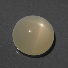 Pietra di luna stellata Color crema naturale da 8.09 ct, Taglio rotondo, Traslucido