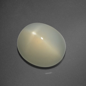 Pietra di luna stellata naturale giallo da 6,63 ct, taglio ovale, traslucido