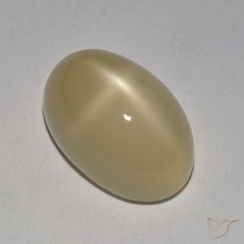 5.38ct Naturale Marrone chiaro Pietra di luna stellata, Ovale, Traslucido