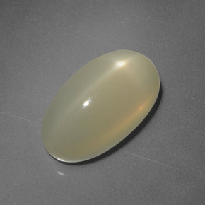Pietra di luna stellata Color crema naturale da 6.91 ct, Taglio ovale, Traslucido