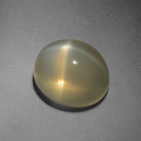 Pietra di luna stellata naturale giallo da 5,48 ct, taglio ovale, traslucido