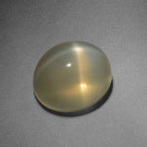 Pietra di luna stellata naturale giallo da 5,48 ct, taglio ovale, traslucido