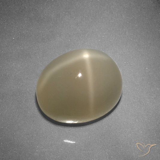 5.32ct Naturale Arancio medio-scuro Pietra di luna stellata, Ovale, Traslucido, Photo A