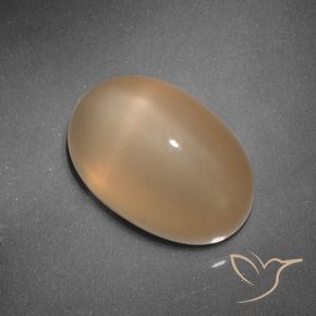 Pietra di luna stellata Arancio Medio naturale da 5.37 ct, Ovale, Traslucido