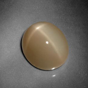 Pietra di luna stellata naturale arancione da 10,13 ct, taglio ovale, traslucido
