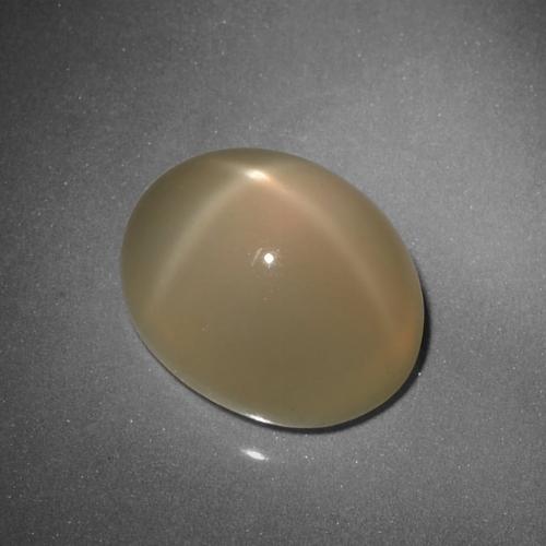 Pietra di luna stellata Arancione marroncino naturale da 9.30 ct, Taglio ovale, Traslucido