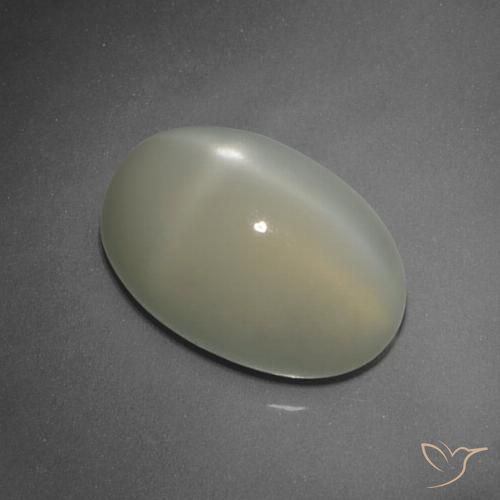 7.47ct Naturale Giallo chiaro Pietra di luna stellata, Ovale, Traslucido, Photo A