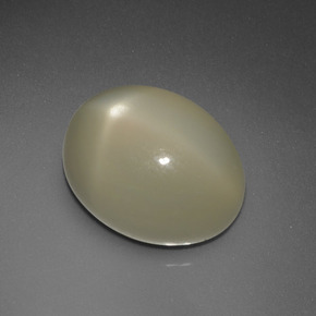 Pietra di luna stellata naturale giallo da 7,34 ct, taglio ovale, traslucido