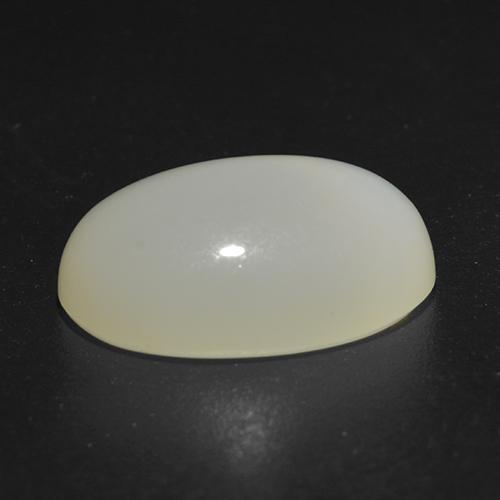 Pietra di luna stellata naturale bianco da 5,32 ct, taglio ovale, traslucido