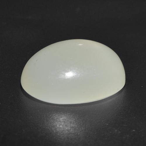 Pietra di luna stellata bianco perla naturale da 4.59 ct, Taglio ovale, Traslucido