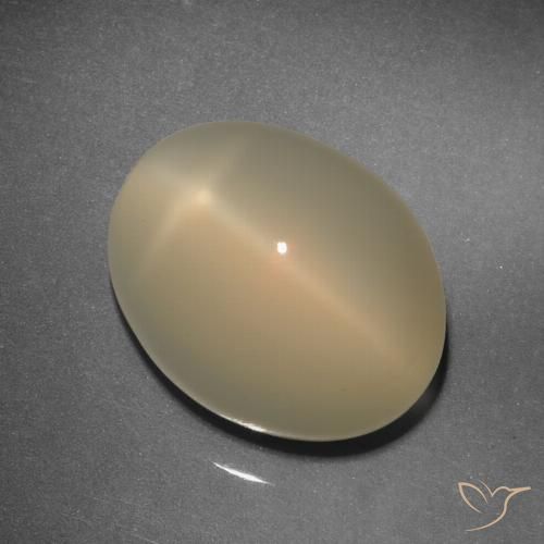 11.92ct Naturale Marrone chiaro Pietra di luna stellata, Ovale, Traslucido, Photo A