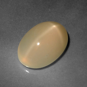 Pietra di luna stellata naturale dorato da 4,92 ct, taglio ovale, traslucido