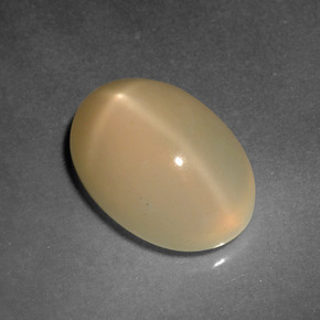 Pietra di luna stellata naturale dorato da 4,92 ct, taglio ovale, traslucido
