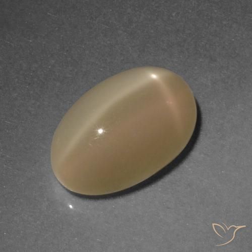 4.67ct Naturale Arancio Medio Pietra di luna stellata, Ovale, Traslucido