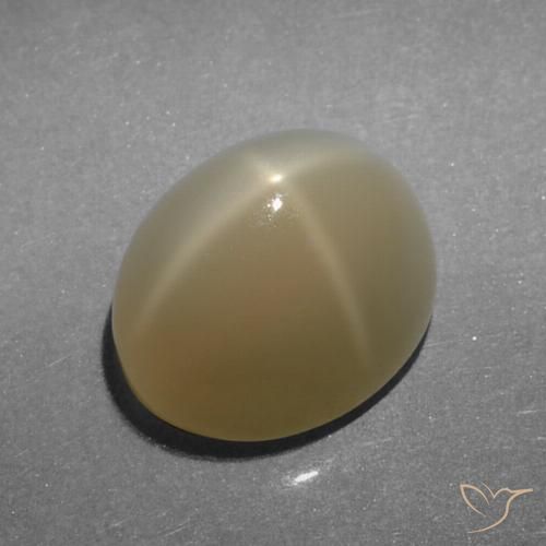 5.23ct Naturale Marrone Molto Chiaro Pietra di luna stellata, Ovale, Traslucido