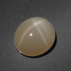 Pietra di luna stellata naturale arancione da 4,80 ct, taglio ovale, traslucido