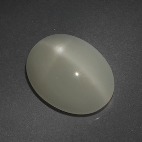 Pietra di luna stellata naturale bianco da 7,01 ct, taglio ovale, traslucido