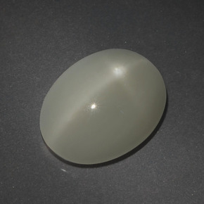 Pietra di luna stellata naturale bianco da 7,01 ct, taglio ovale, traslucido