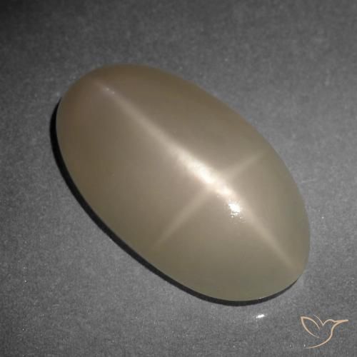 9.34ct Naturale Arancio medio-scuro Pietra di luna stellata, Ovale, Traslucido