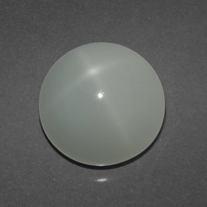 Pietra di luna stellata naturale crema da 6,77 ct, taglio rotondo, traslucido