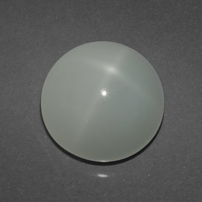 Pietra di luna stellata naturale crema da 6,77 ct, taglio rotondo, traslucido