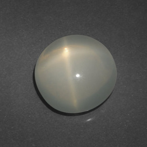 Pietra di luna stellata Color crema naturale da 5.44 ct, Taglio rotondo, Traslucido