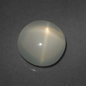 Pietra di luna stellata Color crema naturale da 5.44 ct, Taglio rotondo, Traslucido