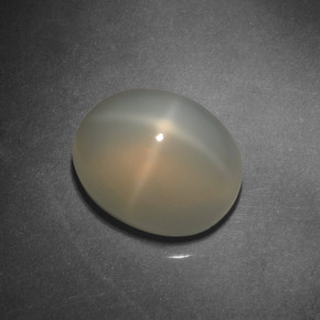 Pietra di luna stellata Color crema naturale da 3.93 ct, Taglio ovale, Traslucido