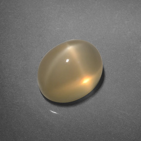 Pietra di luna stellata naturale crema da 3,25 ct, taglio ovale, traslucido