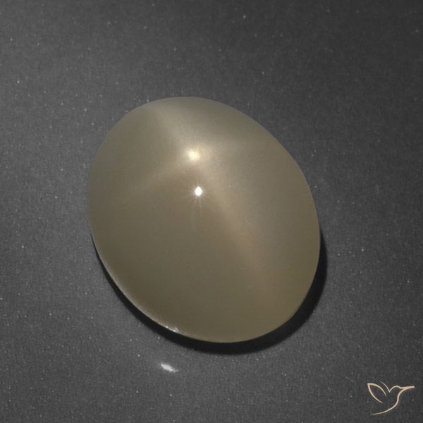 Pietra di luna stellata Arancio medio-scuro naturale da 6.18 ct, Taglio ovale, Traslucido