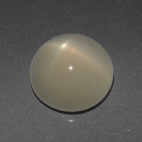Pietra di luna stellata naturale crema da 3,56 ct, taglio rotondo, traslucido