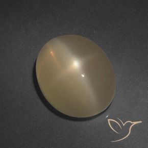 Pietra di luna stellata Marrone chiaro naturale da 6.37 ct, Ovale, Traslucido