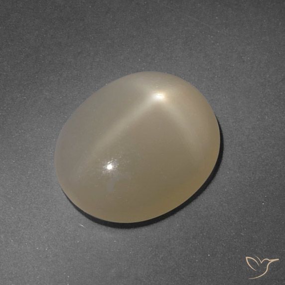 4.99ct Naturale Marrone chiaro Pietra di luna stellata, Ovale, Traslucido