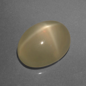 Pietra di luna stellata Color crema naturale da 6.48 ct, Taglio ovale, Traslucido