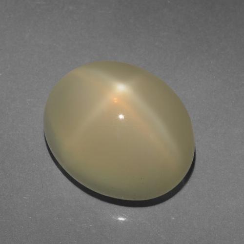 Pietra di luna stellata naturale giallo da 7,15 ct, taglio ovale, traslucido