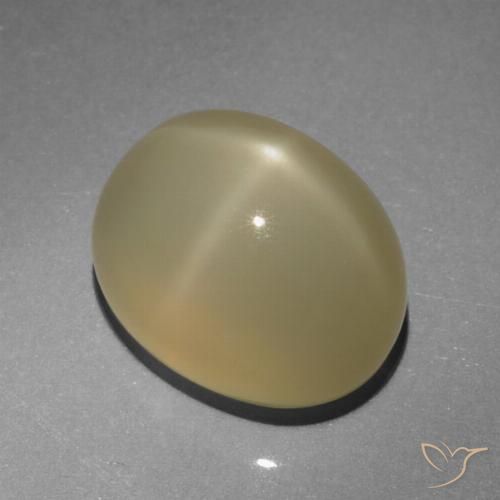 6.64ct Naturale Marrone Molto Chiaro Pietra di luna stellata, Ovale, Traslucido