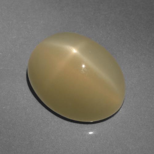 Pietra di luna stellata naturale marrone da 6,64 ct, taglio ovale, traslucido