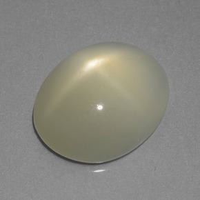 Pietra di luna stellata naturale crema da 4,49 ct, taglio ovale, traslucido
